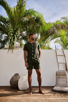 green Pineapple Knit Shirt | Green