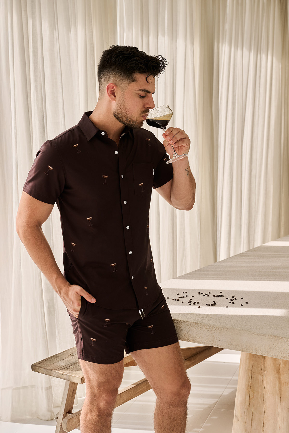 Espresso Martini Swim Short | Tan