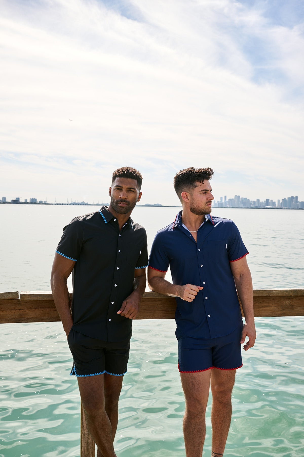 Navy Red Stitch Weekend Shirt | Navy