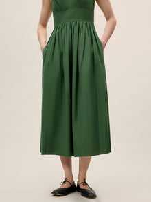 Sleeveless Midi Dress | Emerald