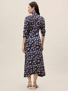 Long Sleeve Turtleneck Dress | Black Combo