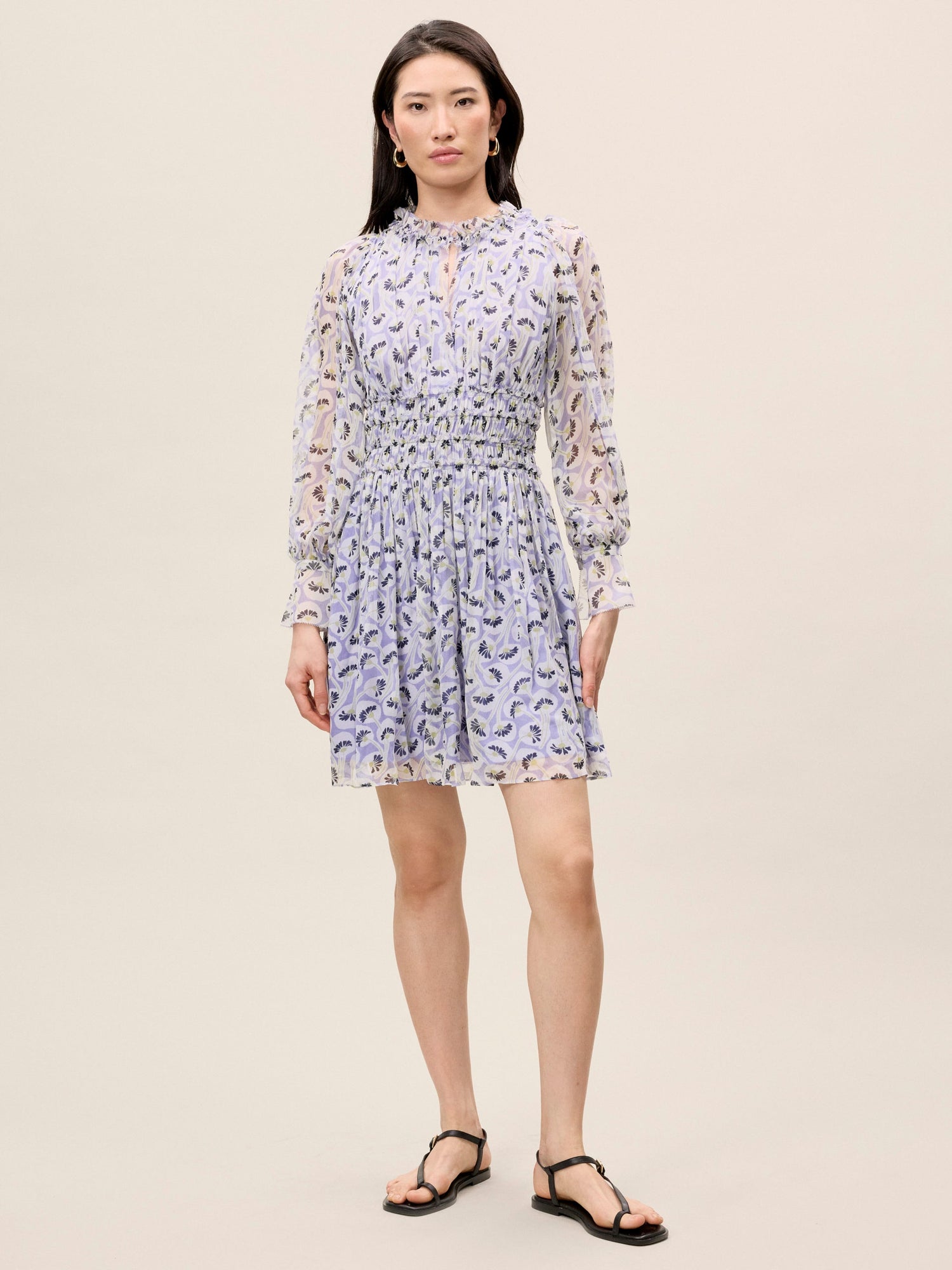 Deco Long Sleeve Dress | Deco Fleur Aster Combo