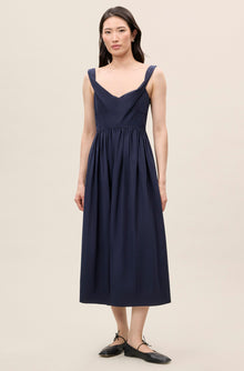 Sleeveless Midi Dress | Navy