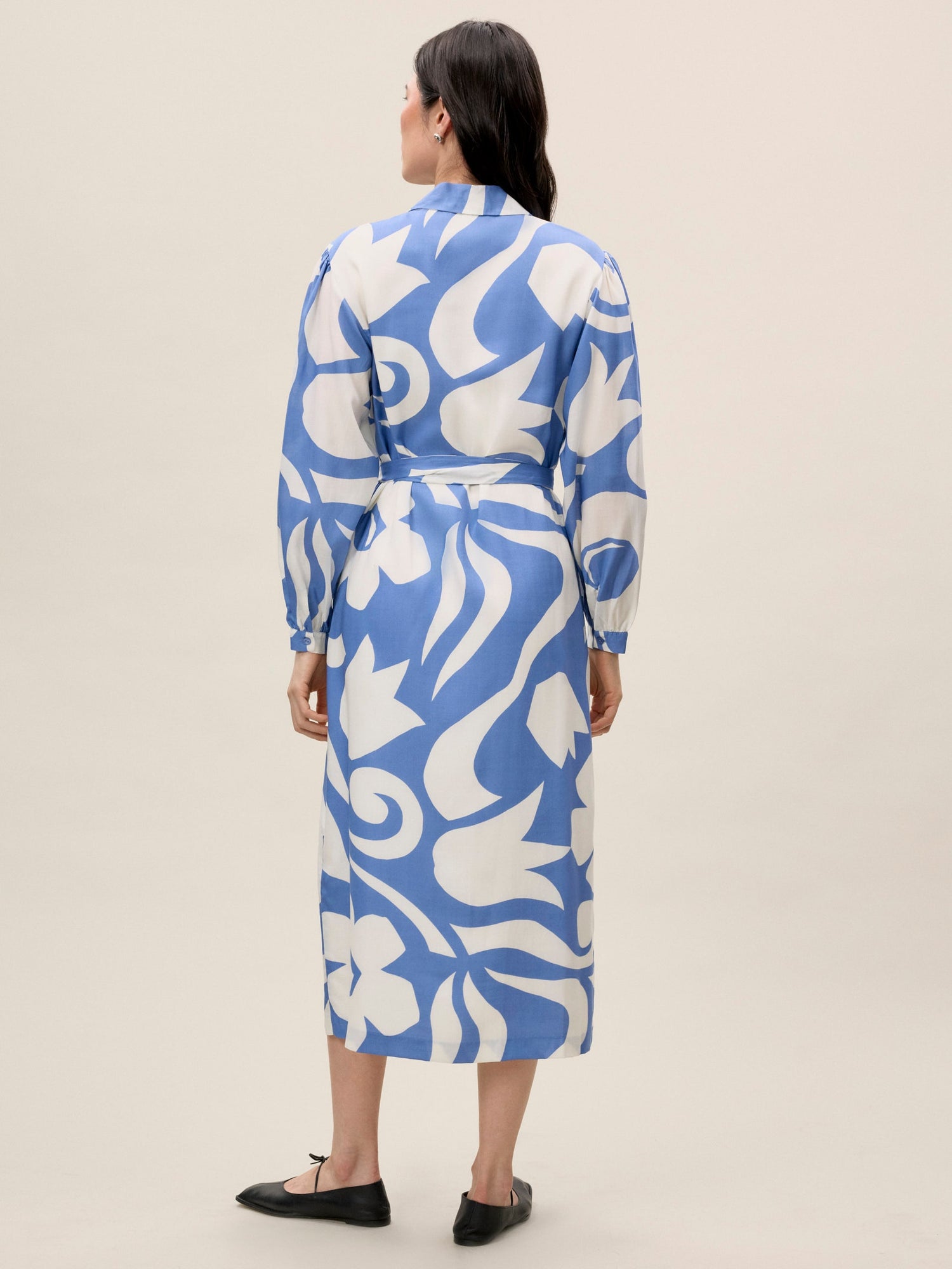 Silhouette Fleur Long Sleeve Whisper Dress | French Blue Combo
