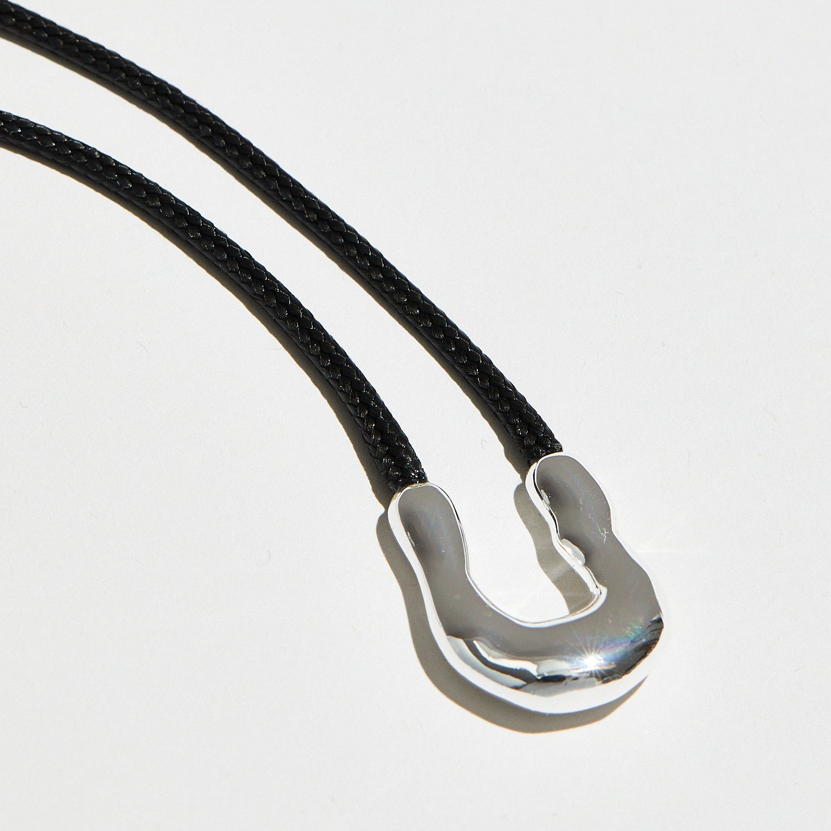 The Lea Cord Pendant Necklace |  Sterling Silver
