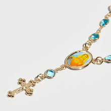 The Aqua Marine Rosary Anklet | 18Kt Gold Plated