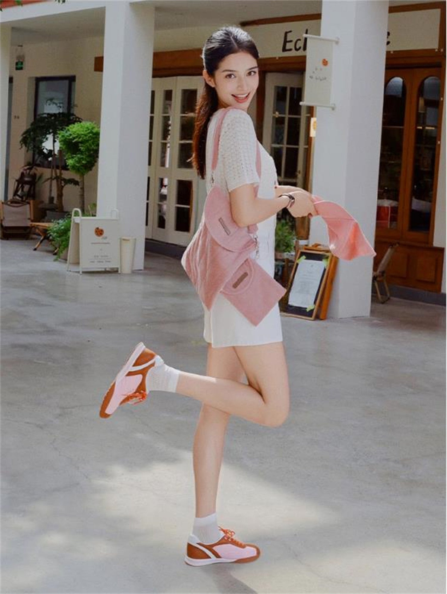 Single-Shoulder Laptop Bag | Pink