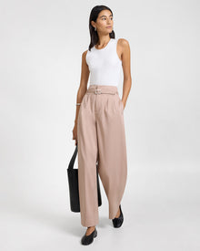 Womens | Lyocell Paperbag Trouser | Lunar Grey