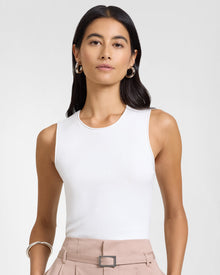 Womens | Fitted Micro Rib Tank | White