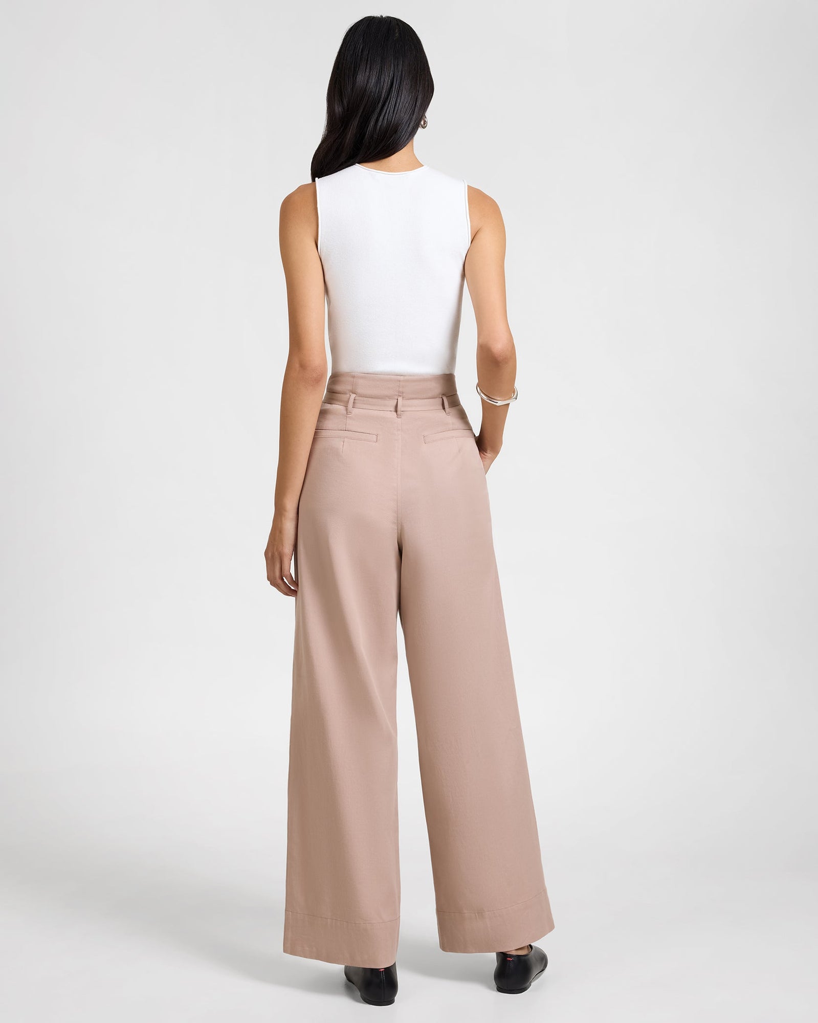 Womens | Lyocell Paperbag Trouser | Lunar Grey