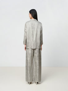 Linen Jacquard Jacket | Grey