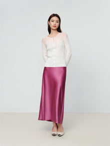 Silk-Acetate Knit Base Layer | White