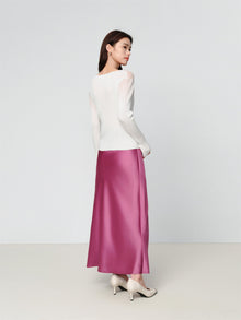 Silk-Acetate Knit Base Layer | White