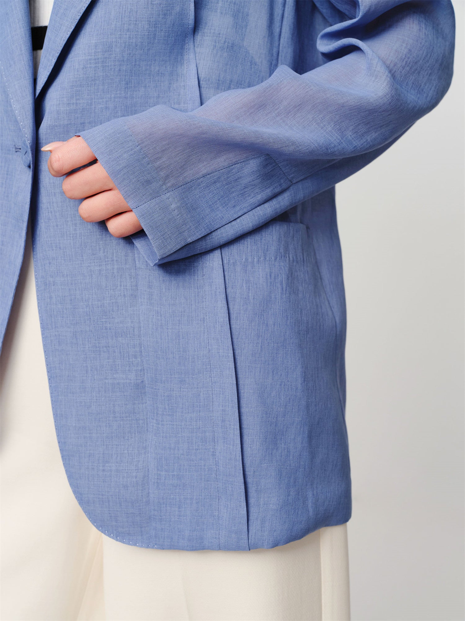 Straight-cut Blazer | Blue