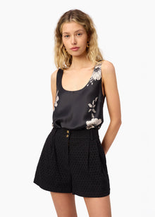 Andressa Camisole | Black Botanical