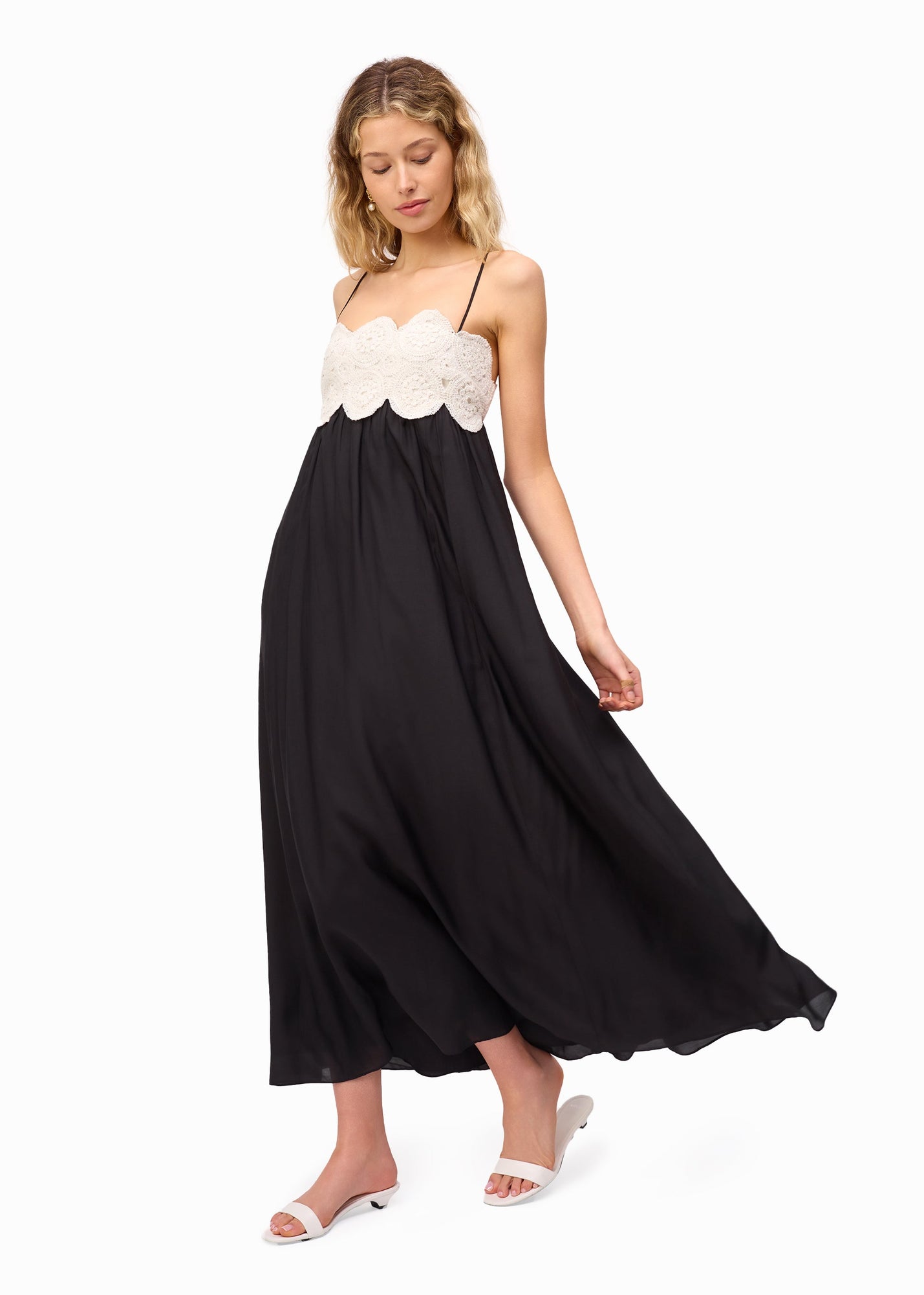 Iona Maxi Dress | Macadamia/Black