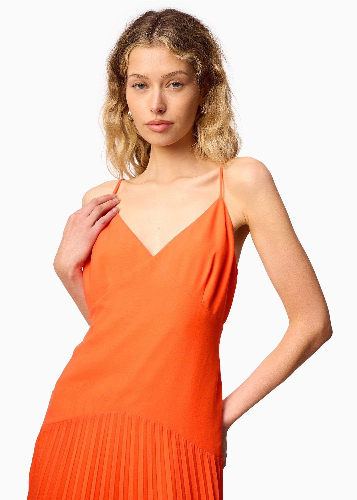 Jennelyn Chiffon Pleated Gown | Clementine