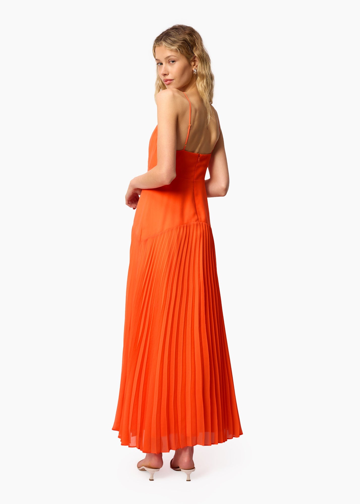 Jennelyn Chiffon Pleated Gown | Clementine