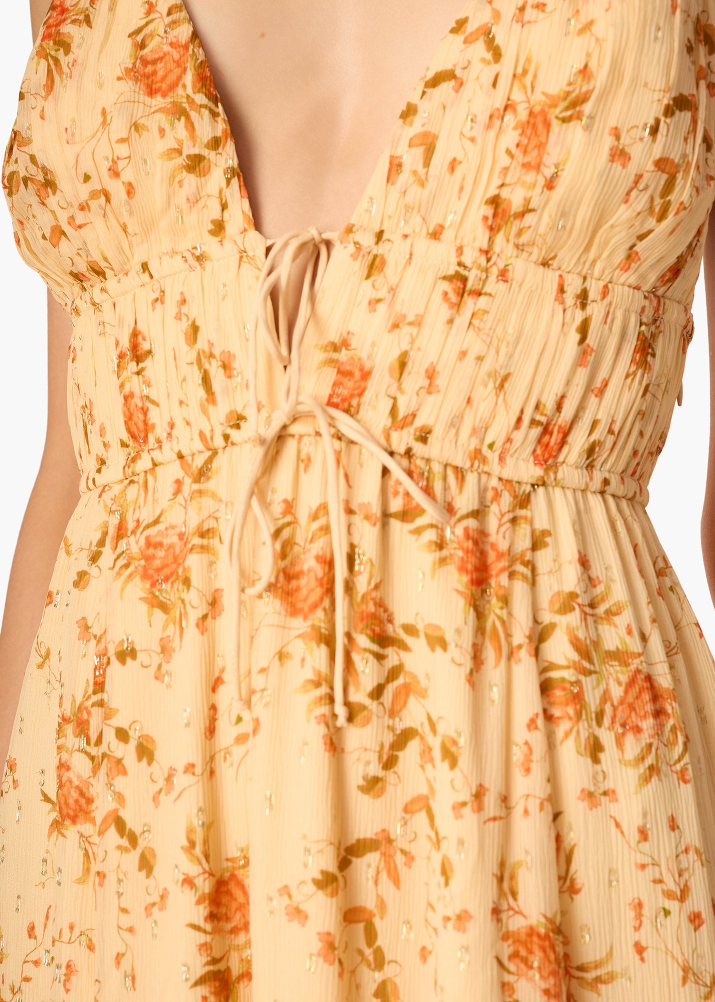 Dorinda Crinkle Chiffon Maxi Dress | Golden Hour