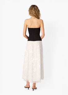 Almira Strapless Dress | Black/Macadamia