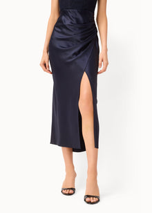 Echo Strapless Midi Dress | Navy