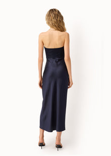 Echo Strapless Midi Dress | Navy
