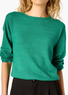 Leith Wool Cashmere Blend Sweater | Verdant