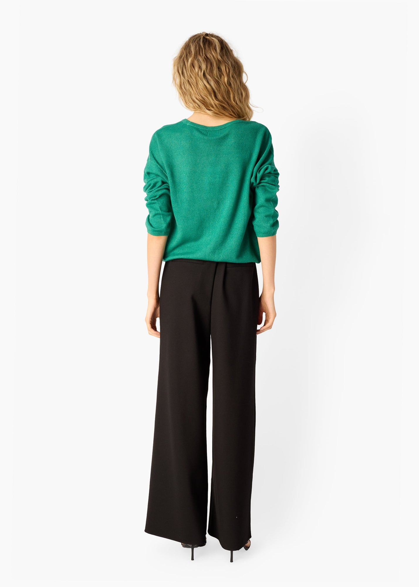 Leith Wool Cashmere Blend Sweater | Verdant