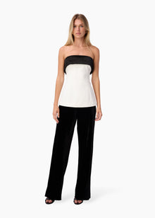 Rohan Strapless Top | White/Black