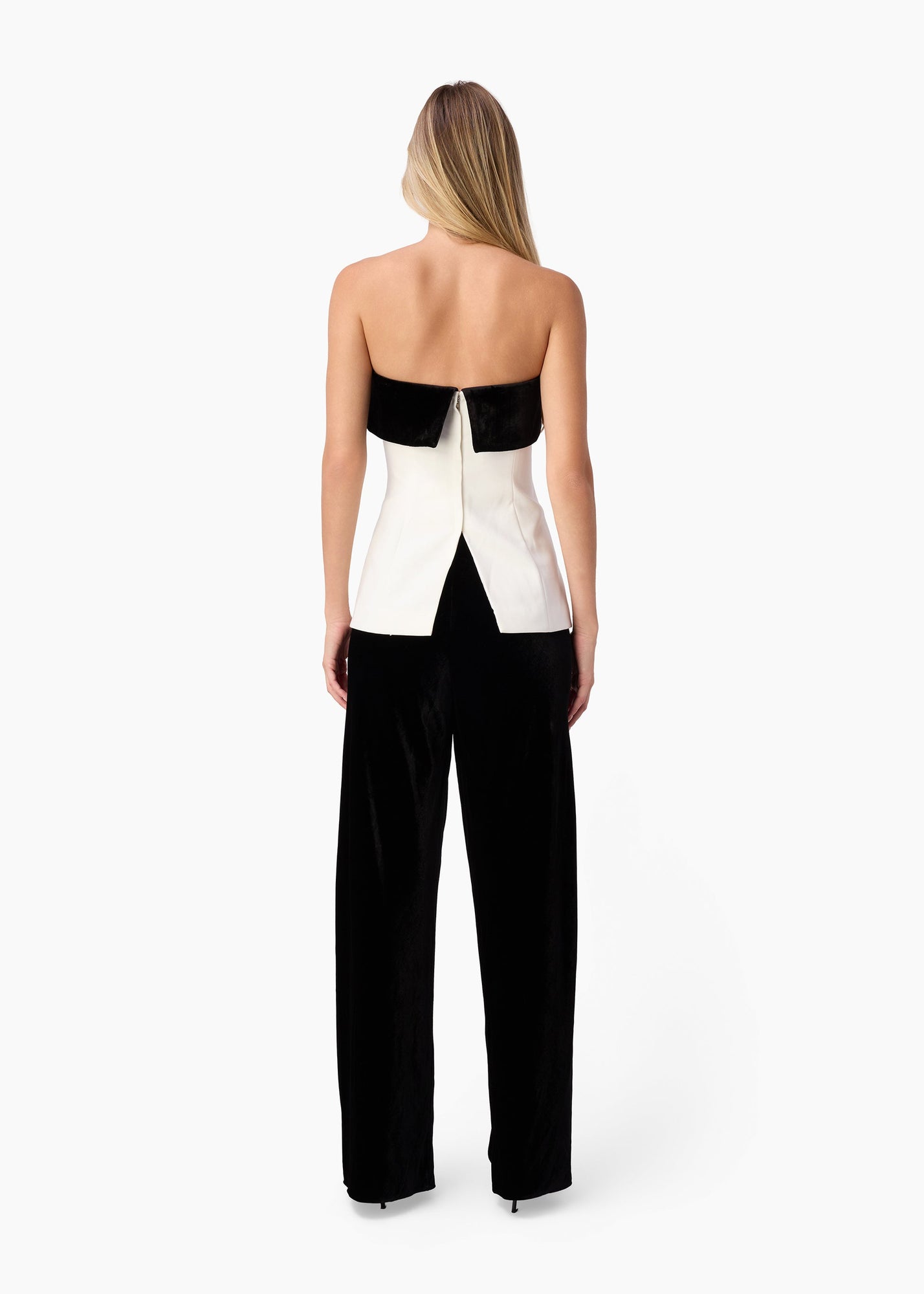 Rohan Strapless Top | White/Black