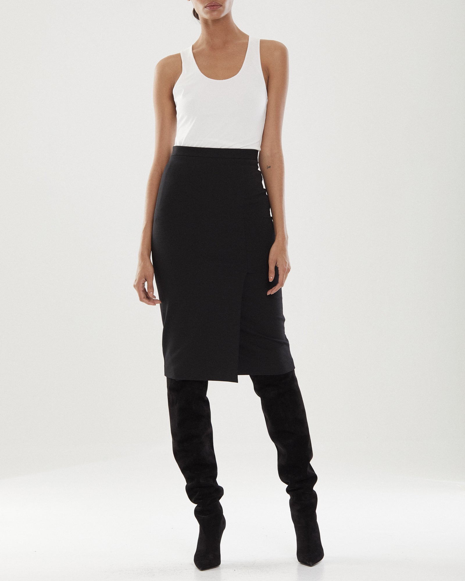 Halston | Sadie Pencil Skirt | Jet Black