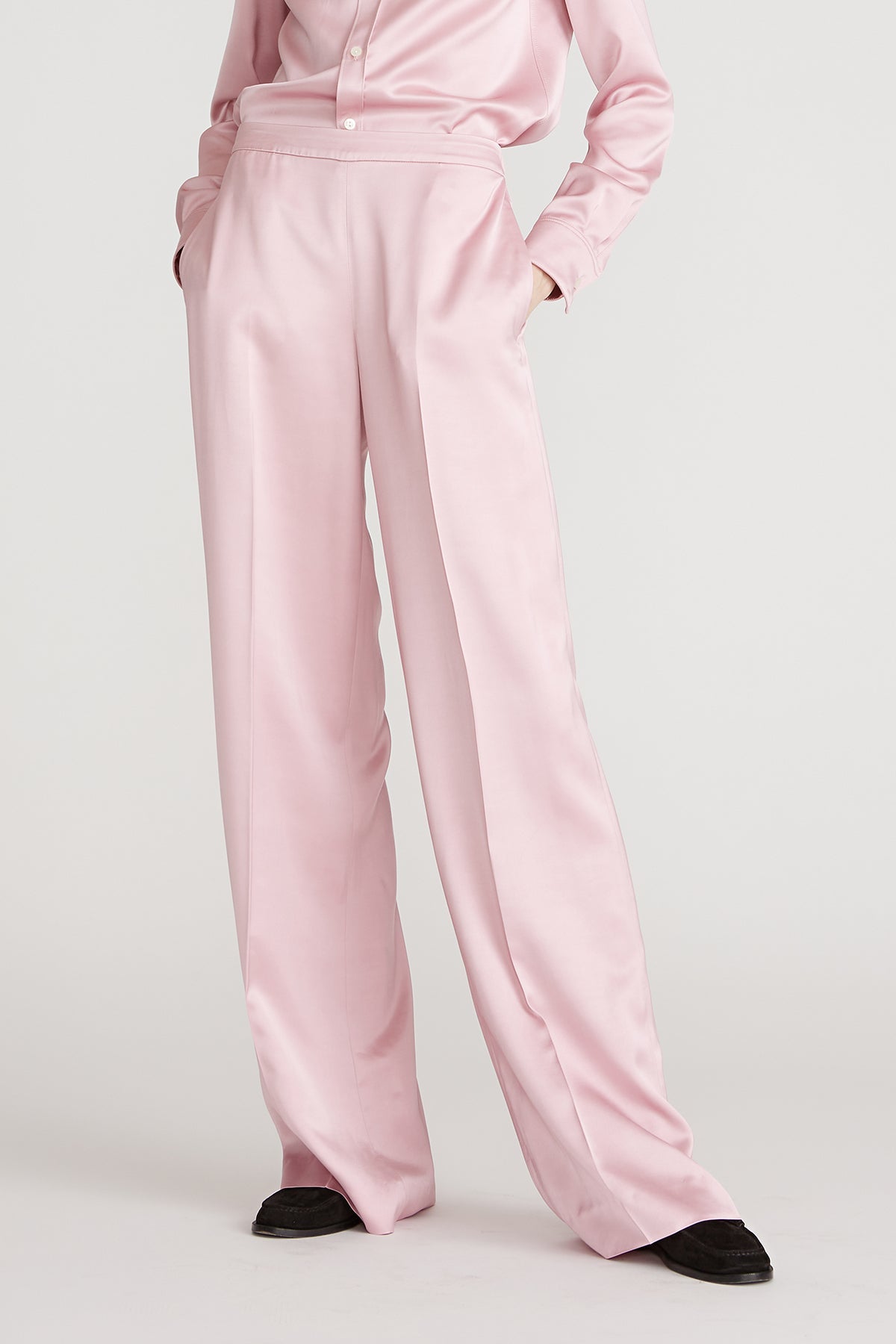 Halston | Aleah Satin Pant | Dusty Rose