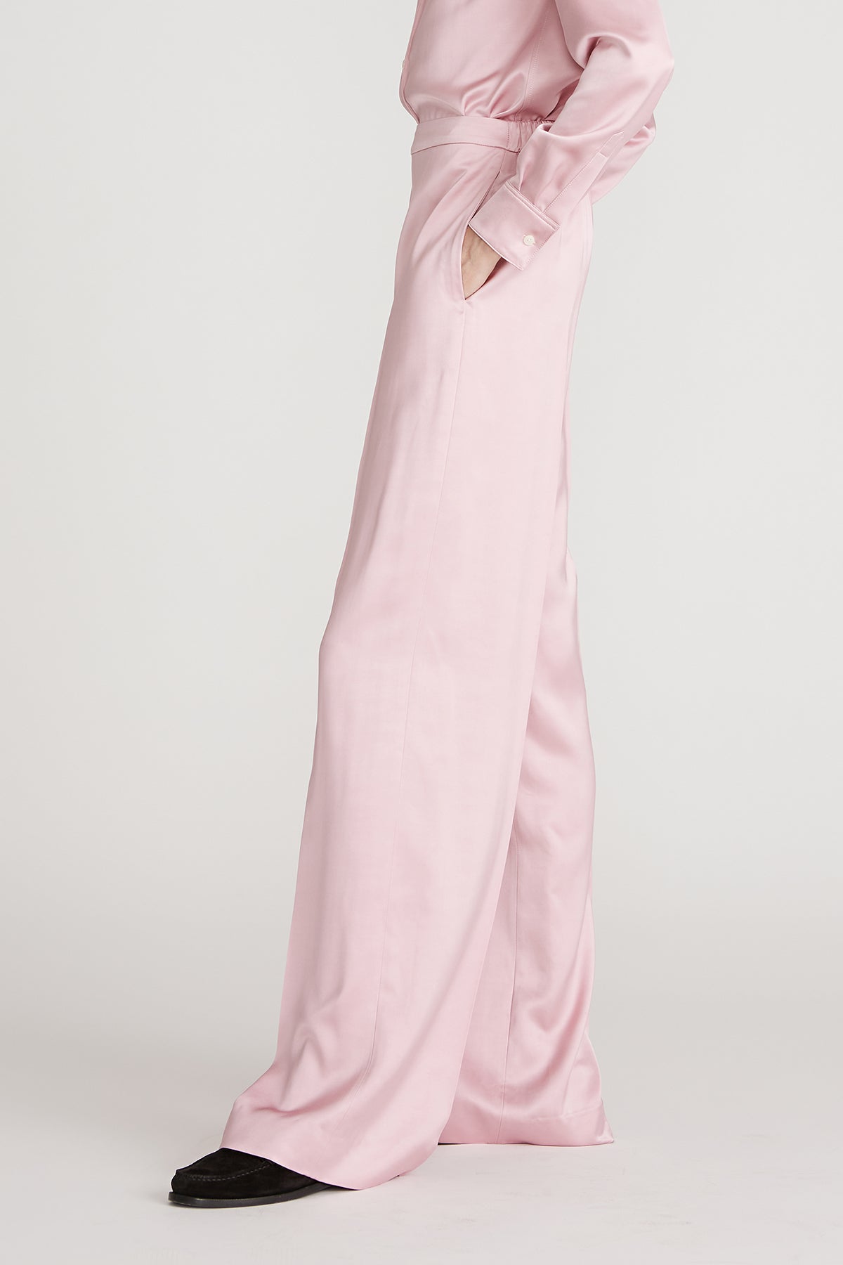 Halston | Aleah Satin Pant | Dusty Rose