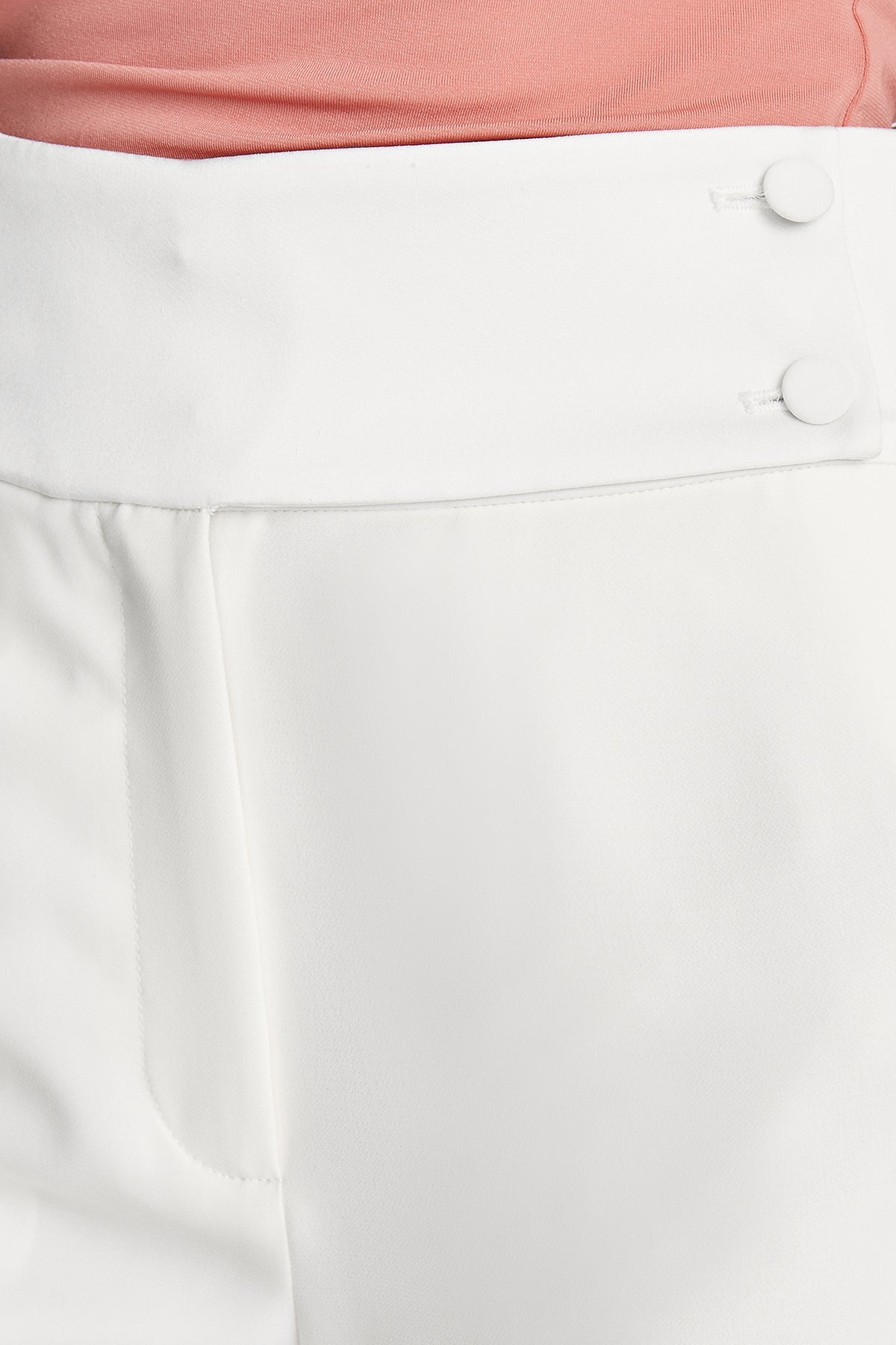 Halston | Karter Pant In Crepe/Satin | Chalk