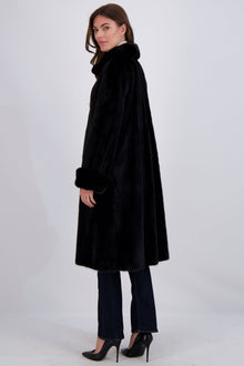 Mink Short Coat | Women | Black (V1)