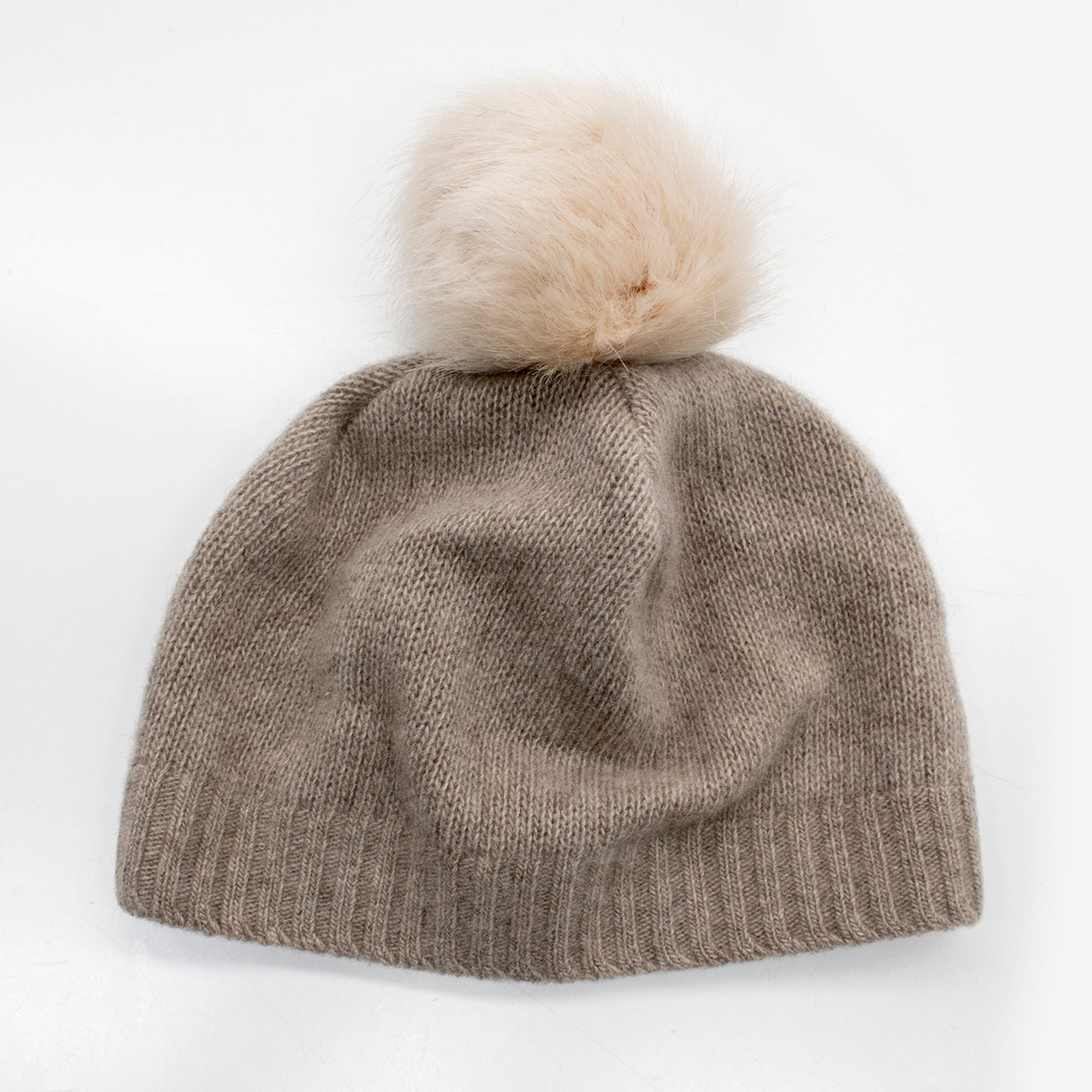 Cashmere Hat With Pom | Nile Brown