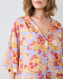 Waffles In Bed - Eco Satin Wildest Dream Set - Lavender - Printfresh