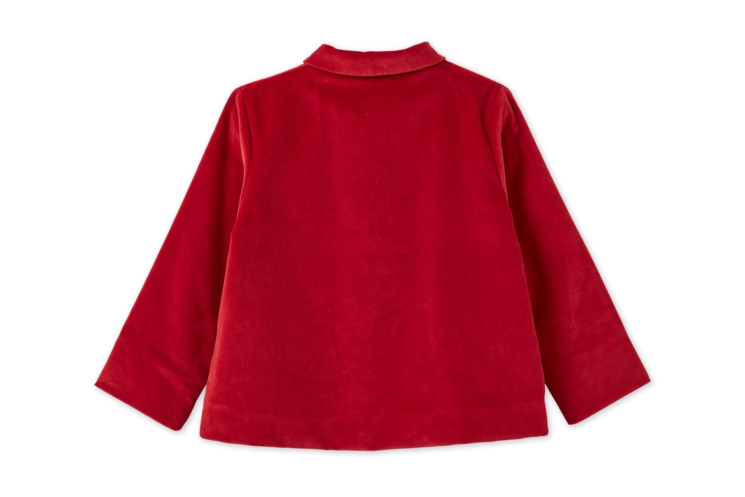 Unisex | Organic Cotton Velvet Jacket | Red