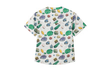 Unisex | Organic Cotton Band Collar Woven Shirt | Vild Lab No. 12 - Earth Rocks! Print