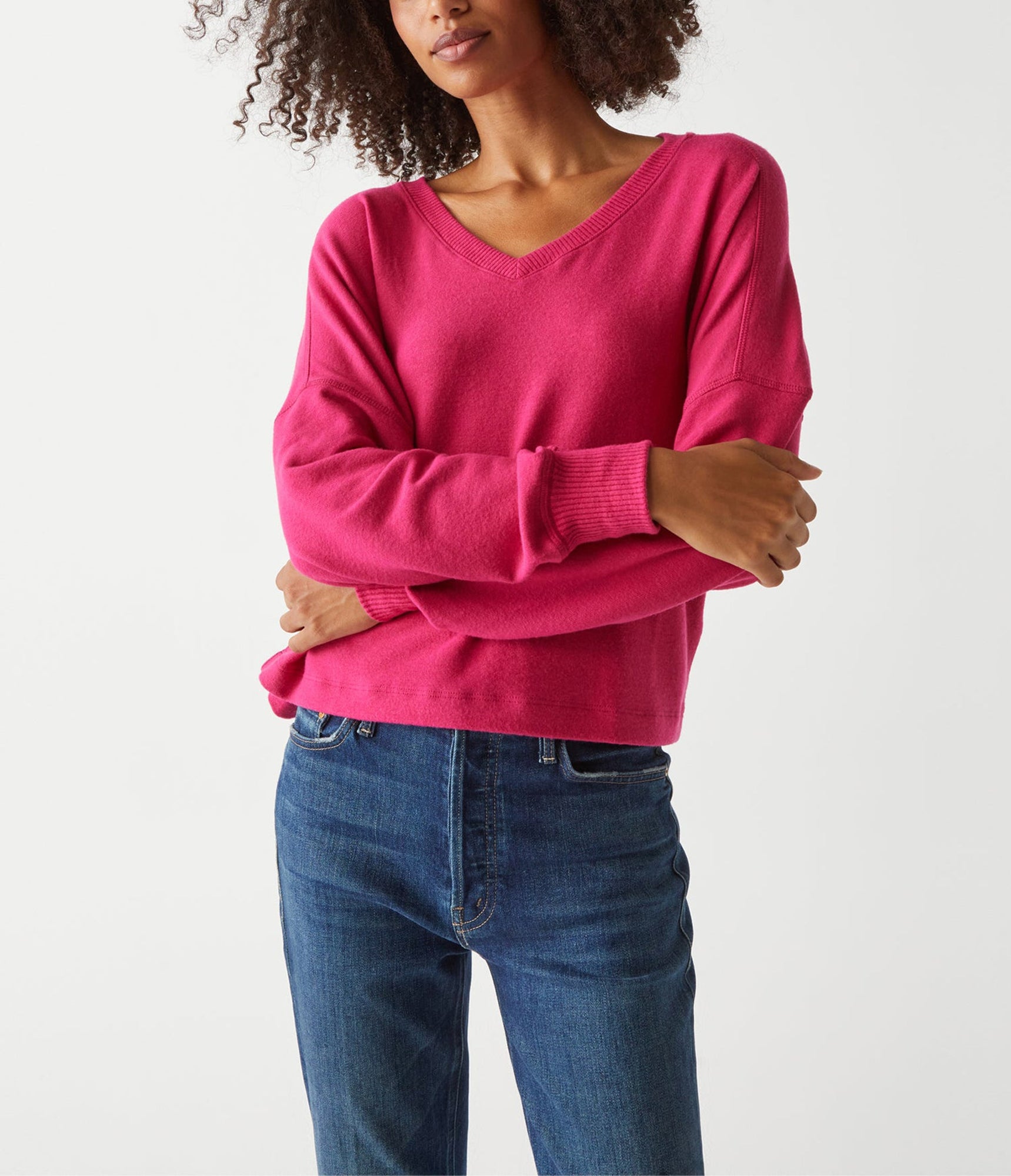 Vic V-Neck Pullover | Dark Voltage