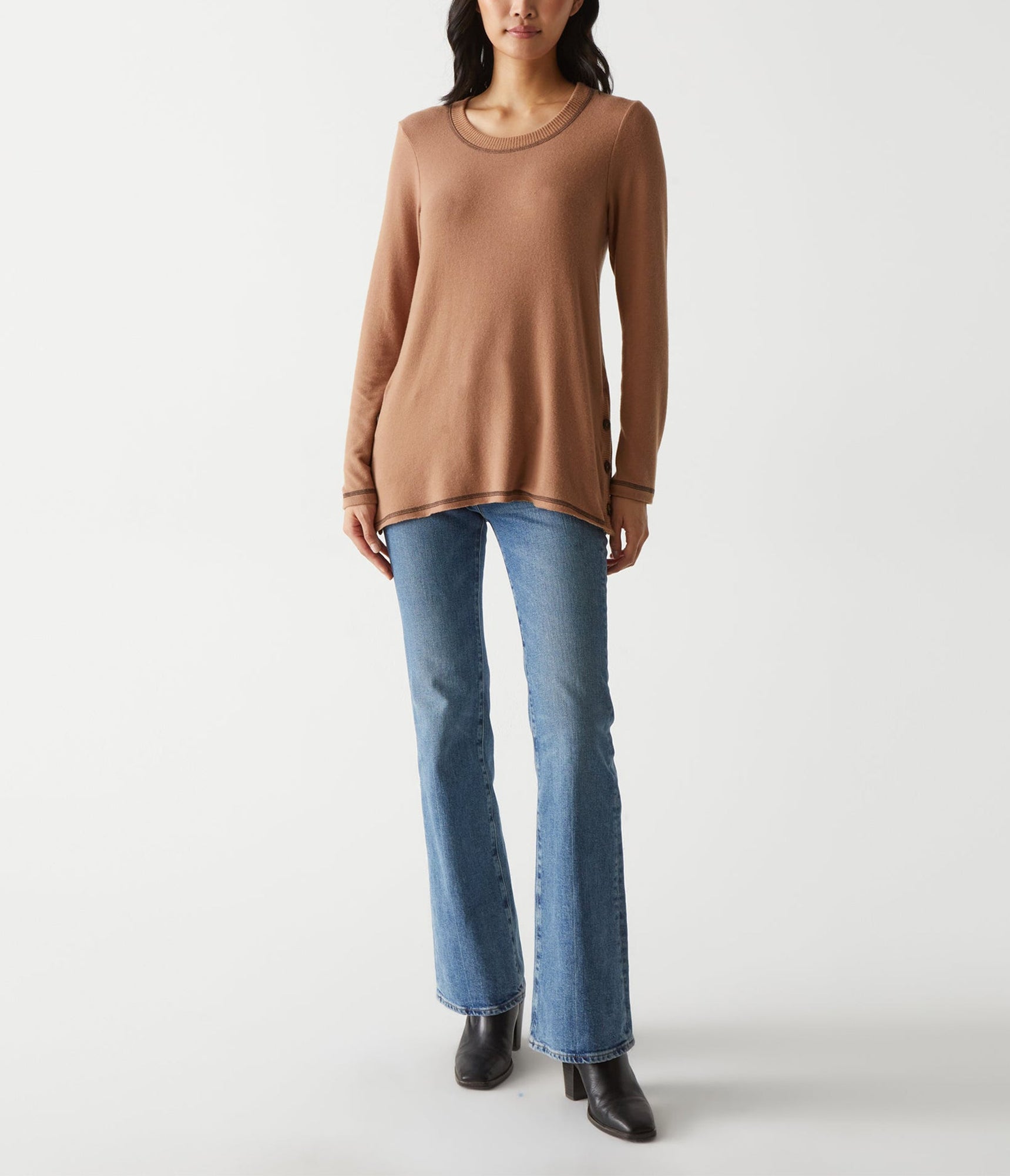 Anina Tunic with Stitching | Camel