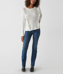 Kristi Top with Ruffle Detail | Chalk