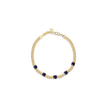 The Colored Stone Cuban Link Bracelet | 18KT Gold Vermeil