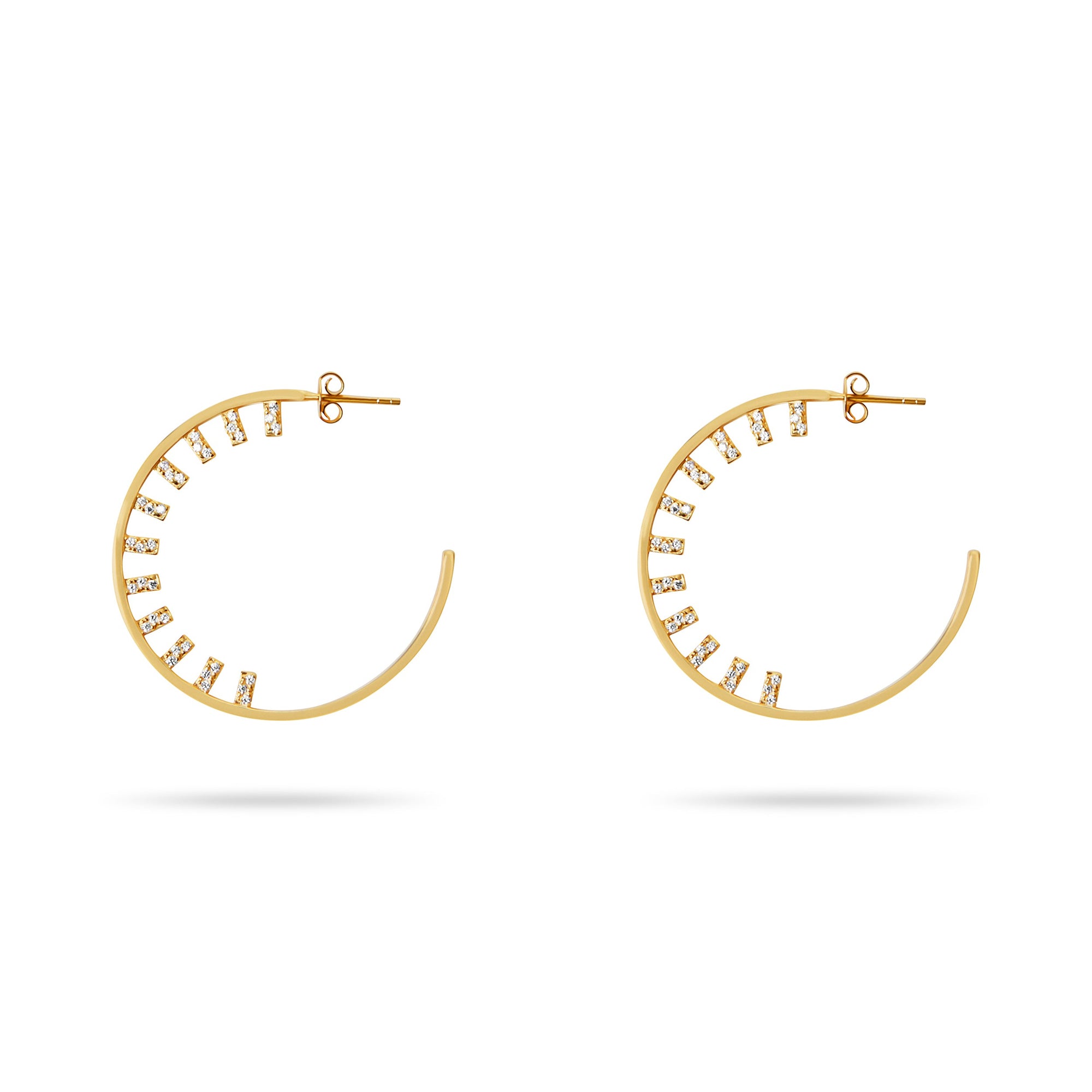 bar hoop earrings