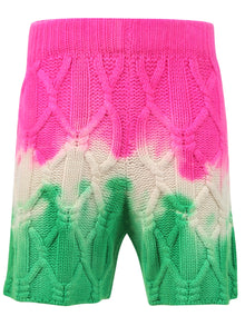 The Elder Statesman | Dip Dye Chunky Cable Shorts