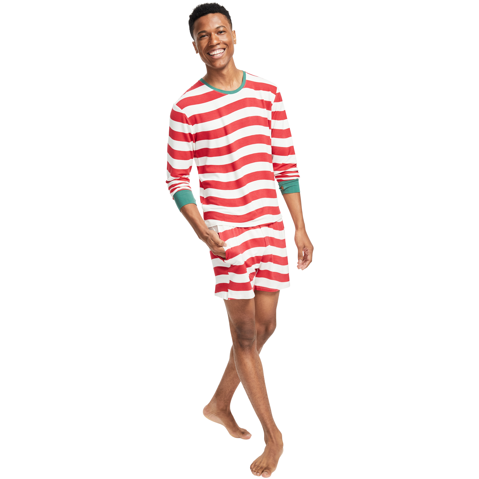 Ultra-Soft French Terry Long-Sleeve Tee | Candy Cane