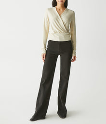 India Sparkle Surplice Top | Gold