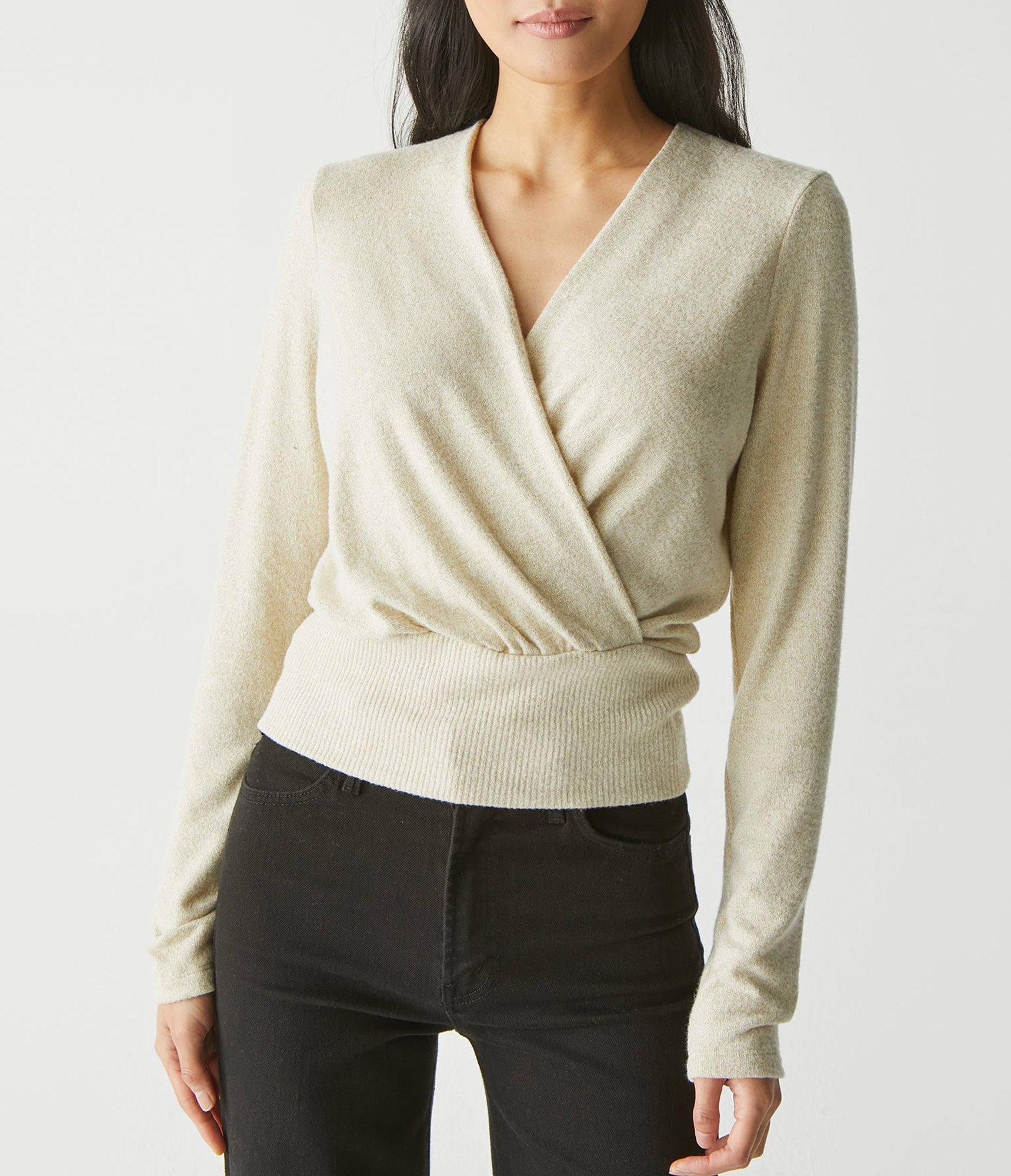 India Sparkle Surplice Top | Gold