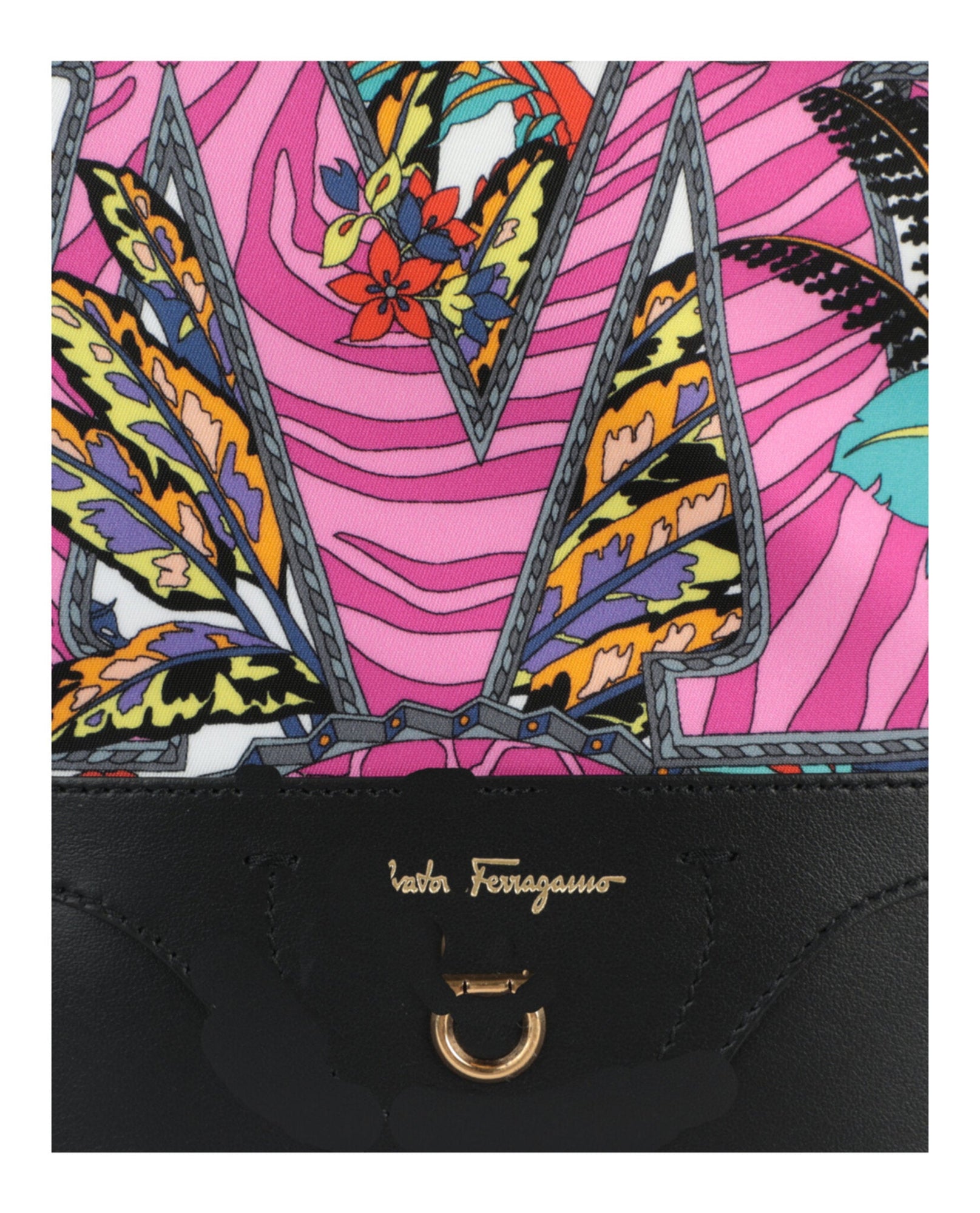 Ferragamo | Safari-Print Leather-Trim Backpack