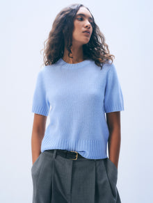 Cashmere Featherweight T-Shirt | Blue Vapor